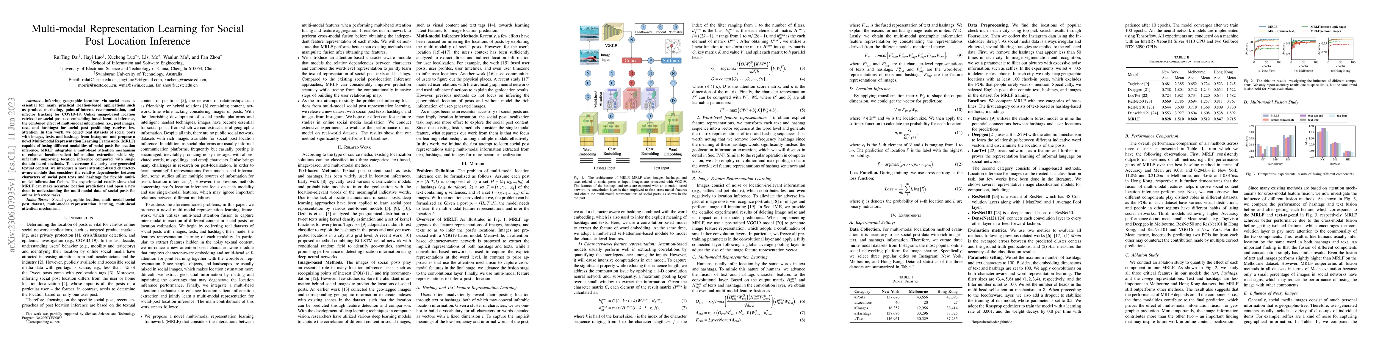 Thumbnail for Multi-modal Representation Learning for Social Post Location Inference