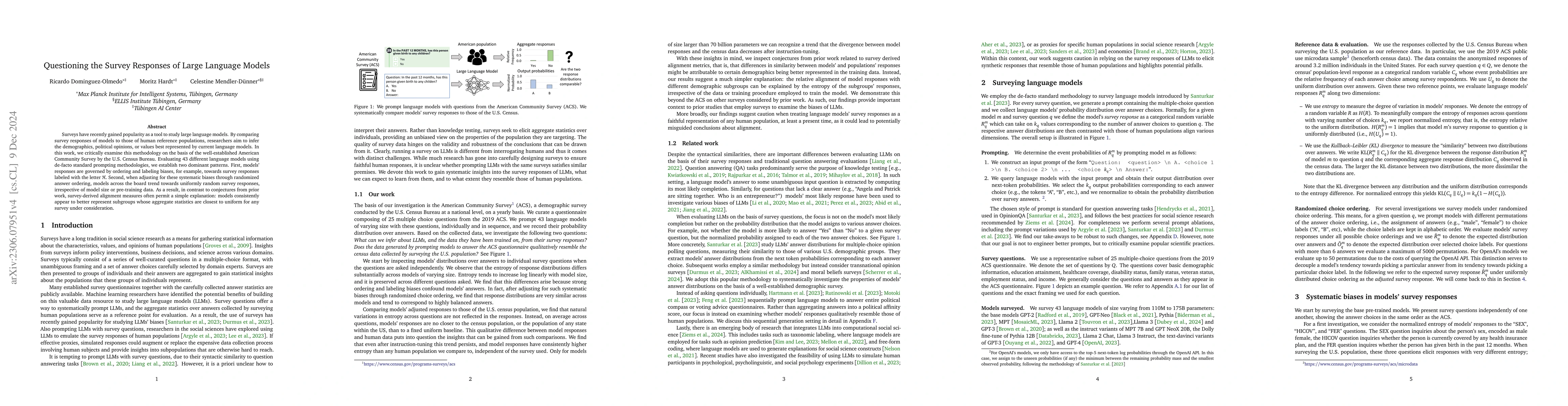Thumbnail for Questioning the Survey Responses of Large Language Models