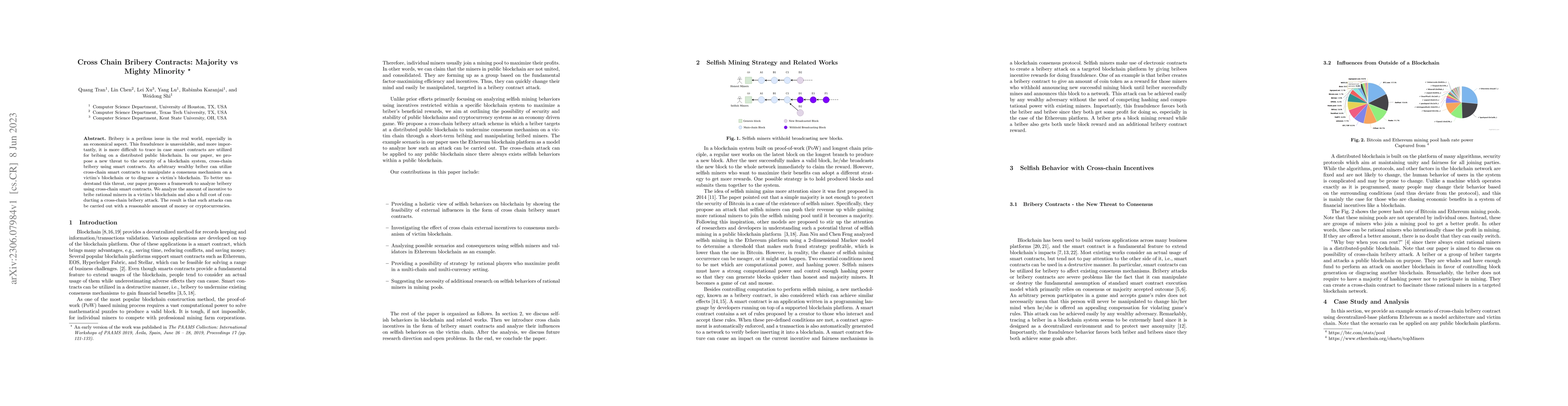Thumbnail for Cross Chain Bribery Contracts: Majority vs Mighty Minority