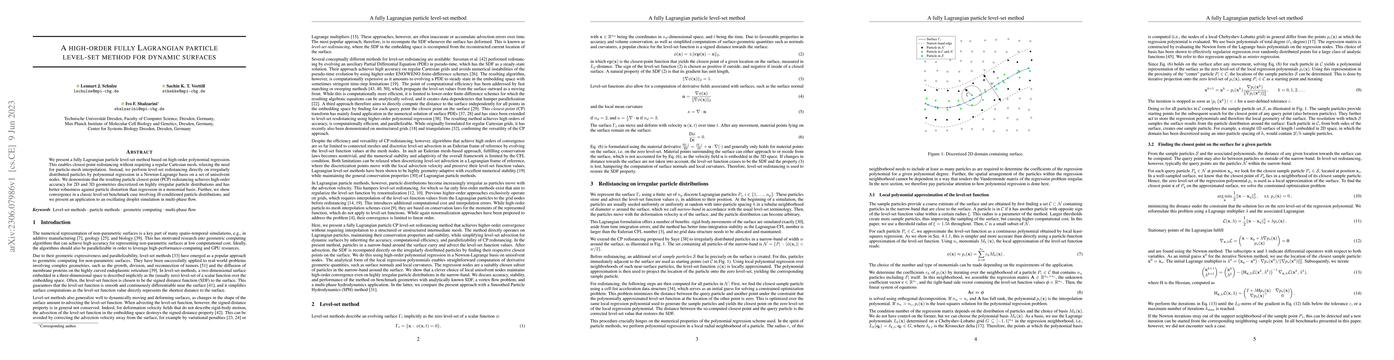 Thumbnail for A high-order fully Lagrangian particle level-set method for dynamic
  surfaces
