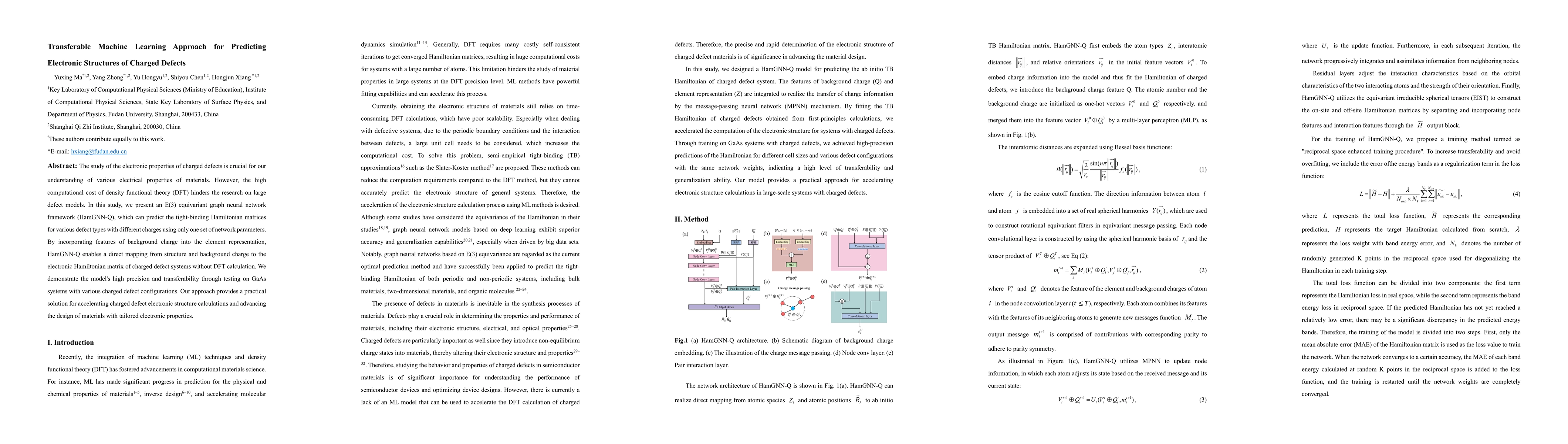 Thumbnail for Transferable Machine Learning Approach for Predicting Electronic
  Structures of Charged Defects