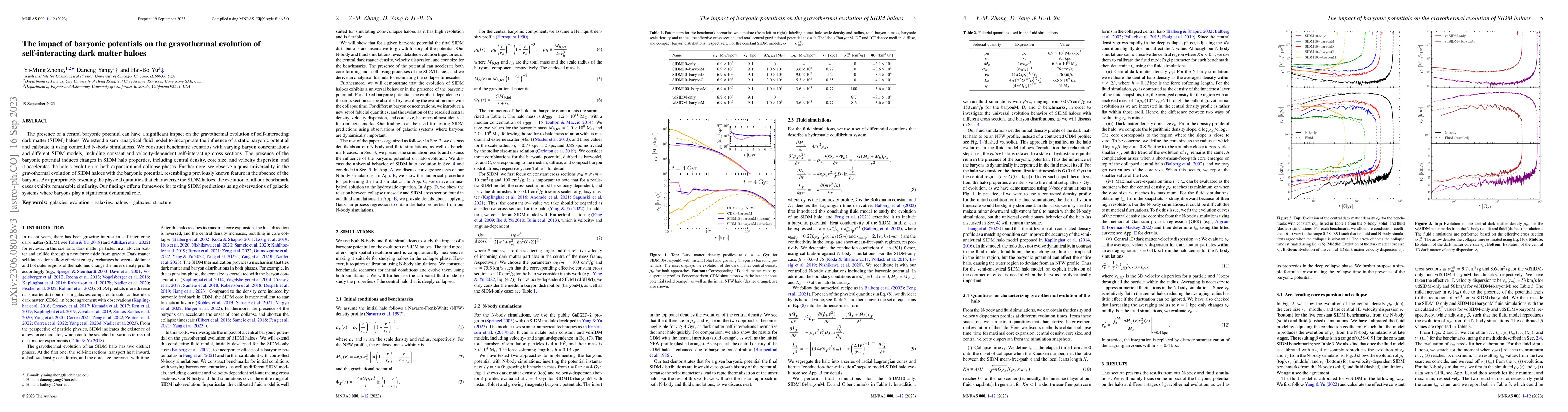 Thumbnail for The impact of baryonic potentials on the gravothermal evolution of
  self-interacting dark matter haloes