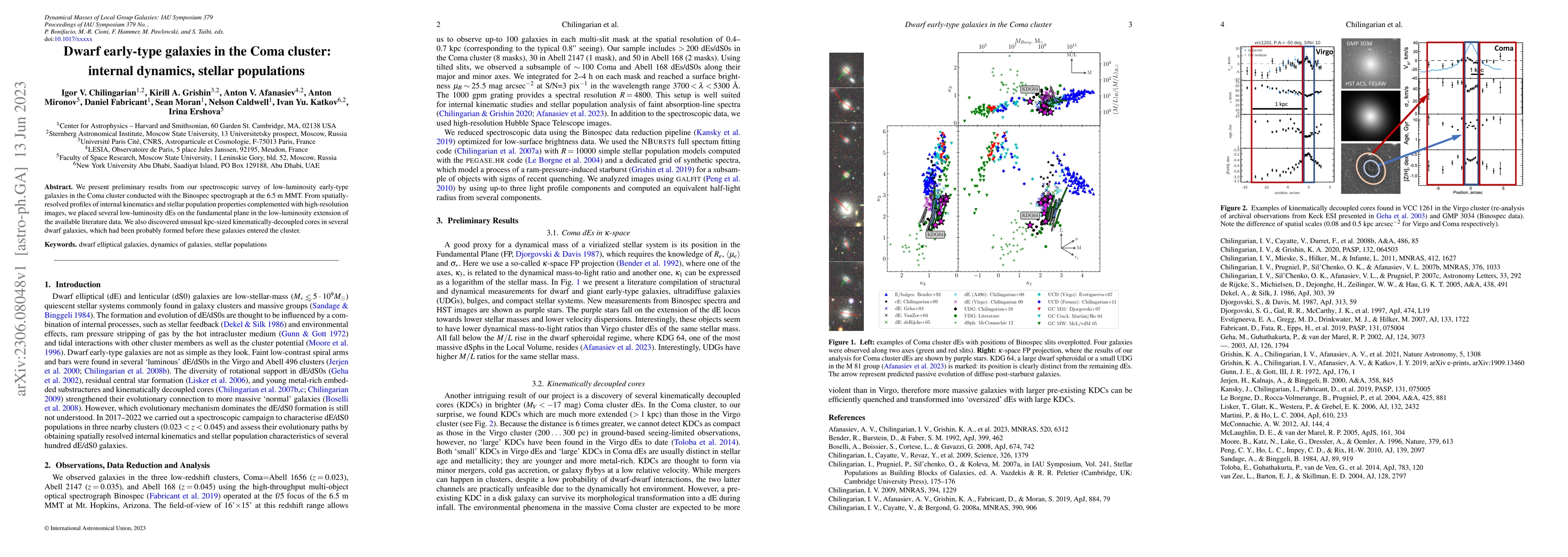Thumbnail for Dwarf early-type galaxies in the Coma cluster: internal dynamics,
  stellar populations