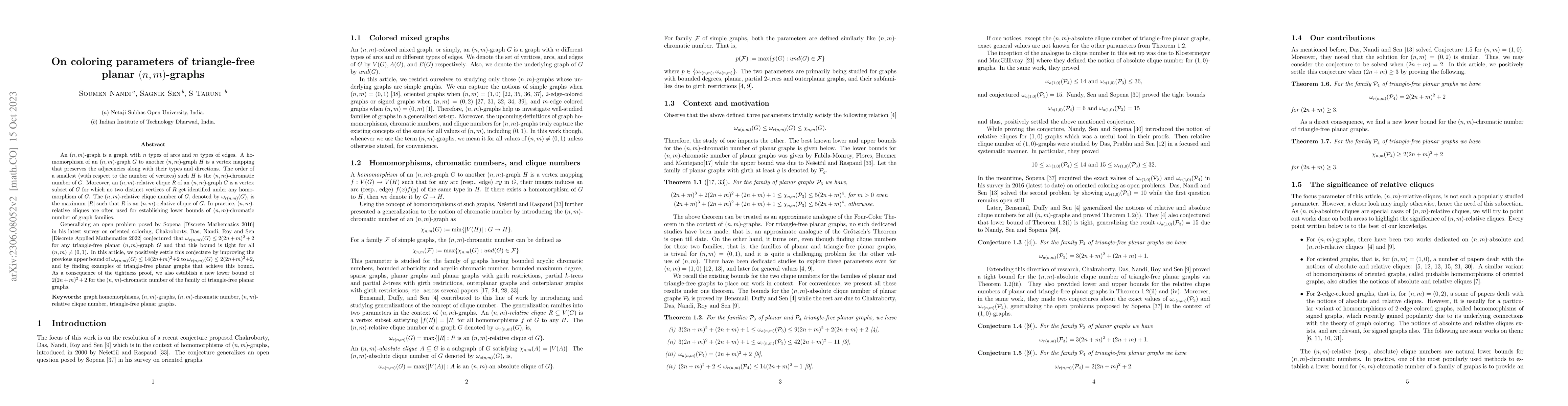 Thumbnail for On coloring parameters of triangle-free planar $(n,m)$-graphs