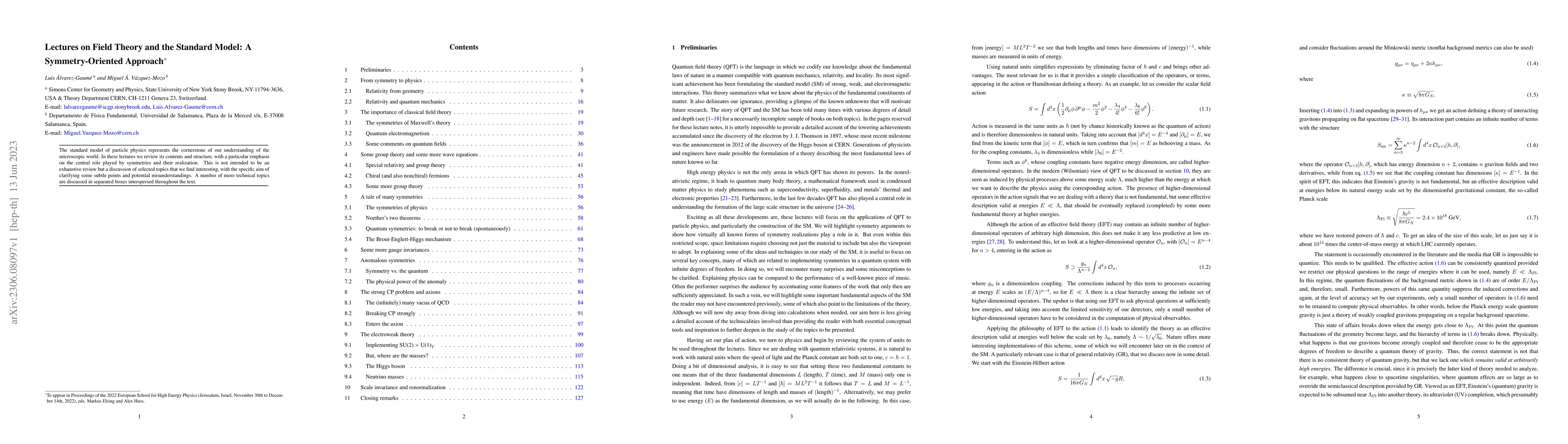 Thumbnail for Lectures on Field Theory and the Standard Model: A Symmetry-Oriented
  Approach