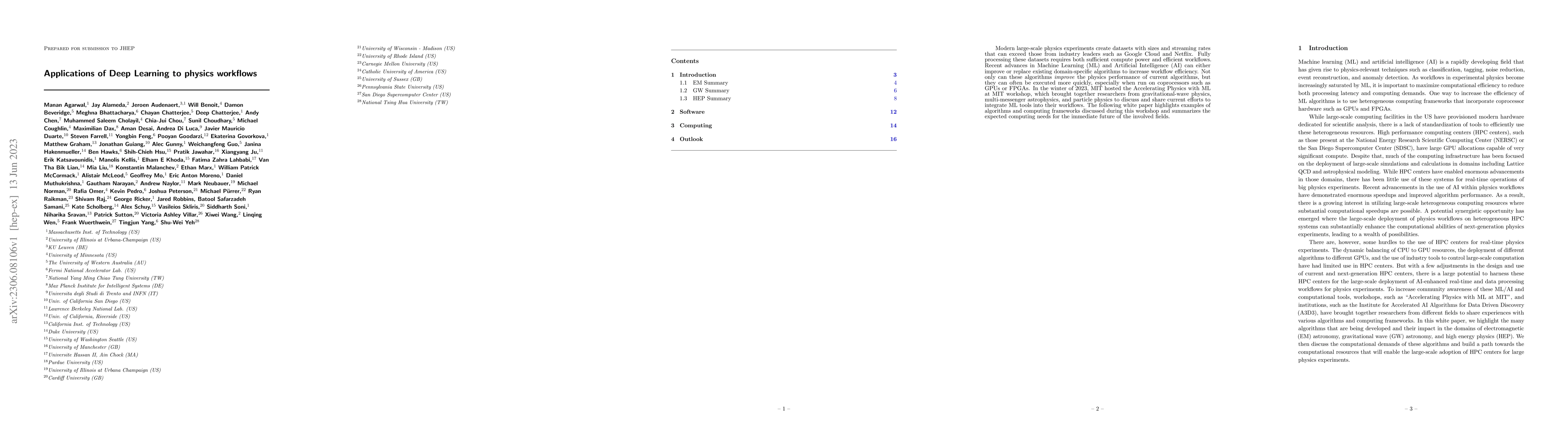 Thumbnail for Applications of Deep Learning to physics workflows