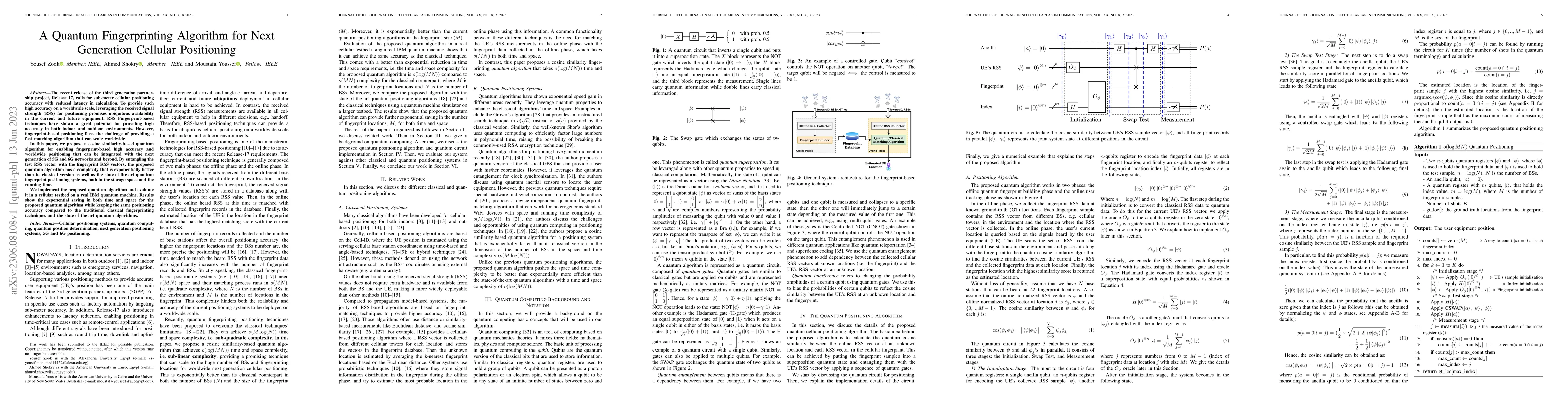 Thumbnail for A Quantum Fingerprinting Algorithm for Next Generation Cellular
  Positioning