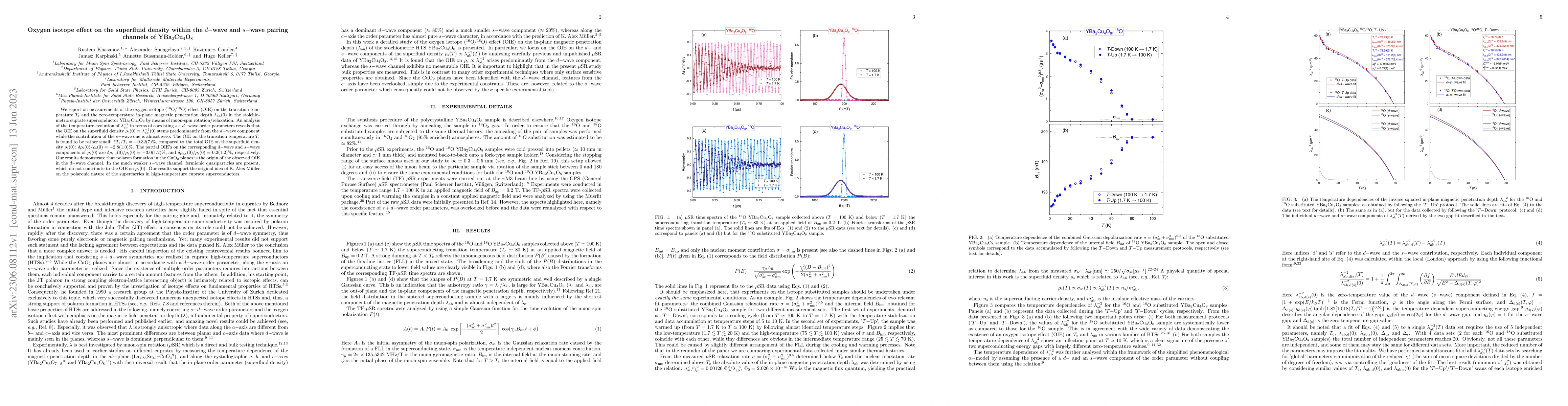 Thumbnail for Oxygen isotope effect on the superfluid density within the $d-$wave and
  $s-$wave pairing channels of YBa$_2$Cu$_4$O$_8$