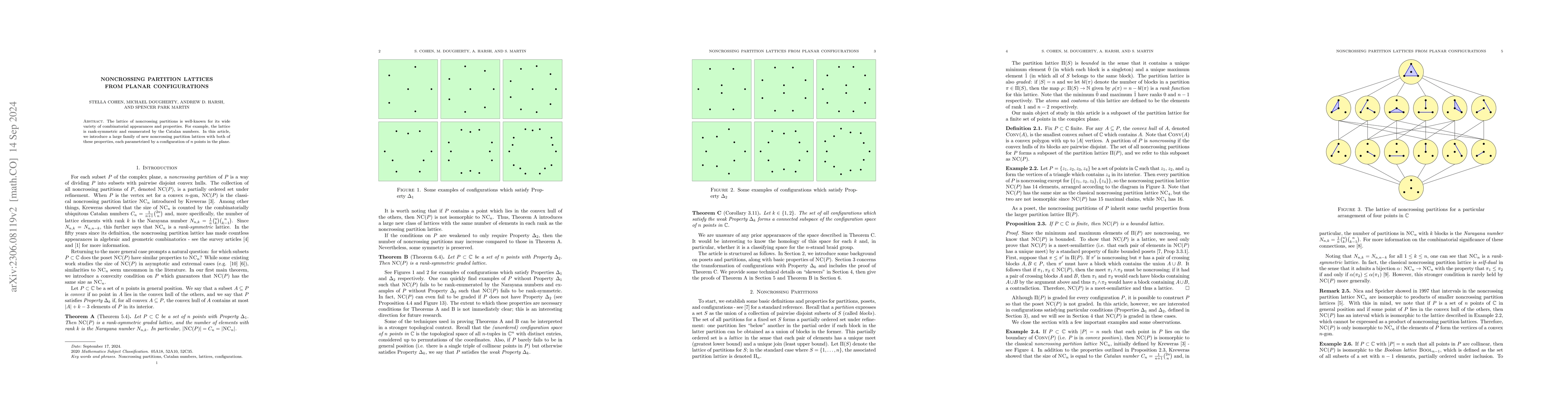 Thumbnail for Noncrossing Partition Lattices from Planar Configurations