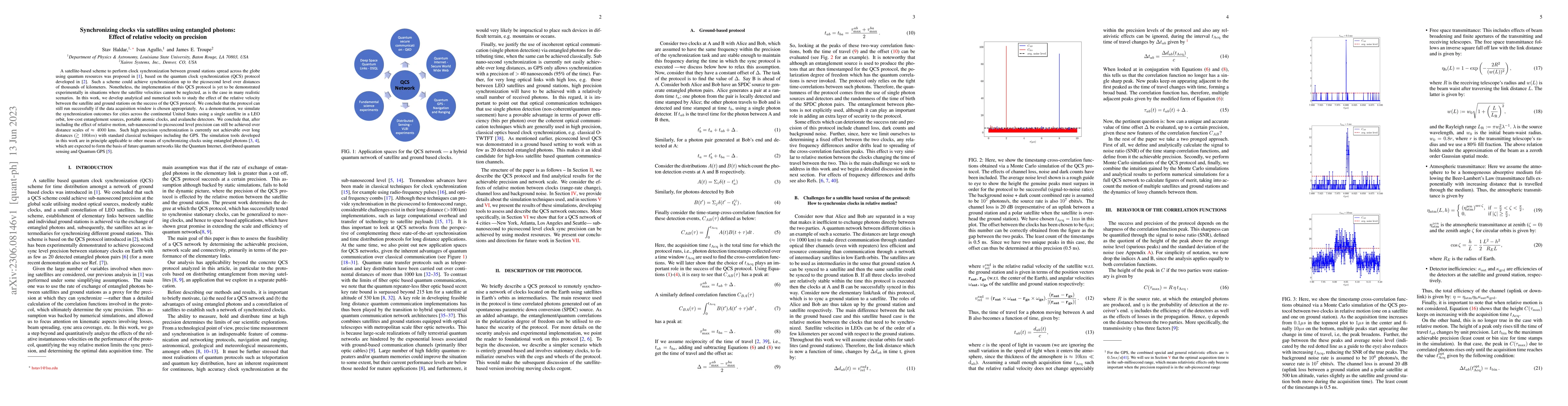 Thumbnail for Synchronizing clocks via satellites using entangled photons: Effect of
  relative velocity on precision