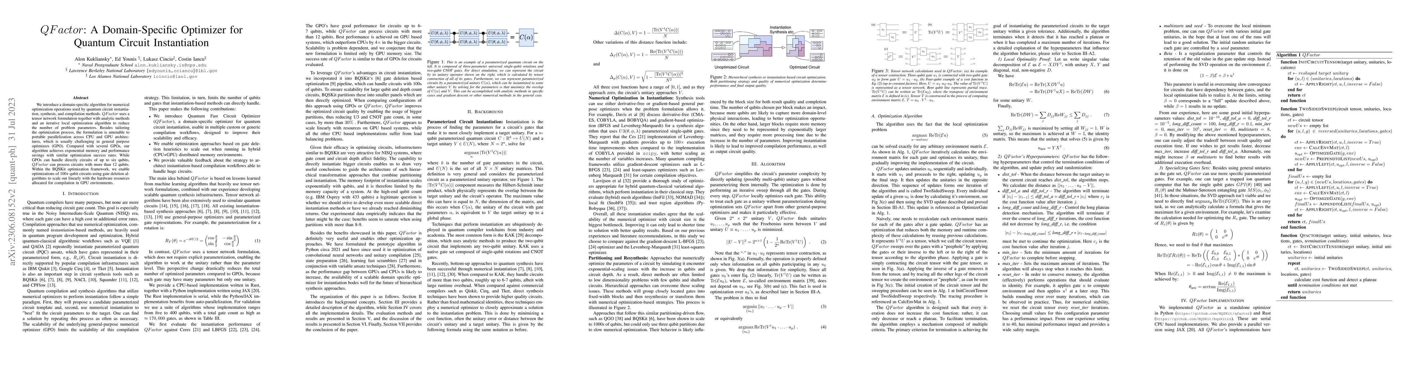 Thumbnail for QFactor: A Domain-Specific Optimizer for Quantum Circuit Instantiation