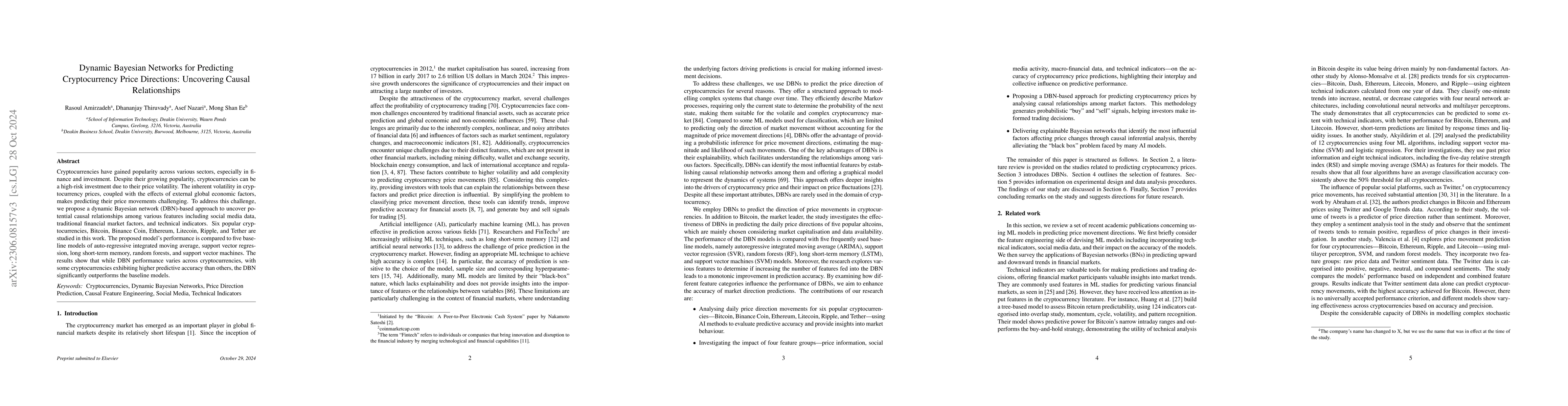 Thumbnail for Causal Feature Engineering of Price Directions of Cryptocurrencies using
  Dynamic Bayesian Networks