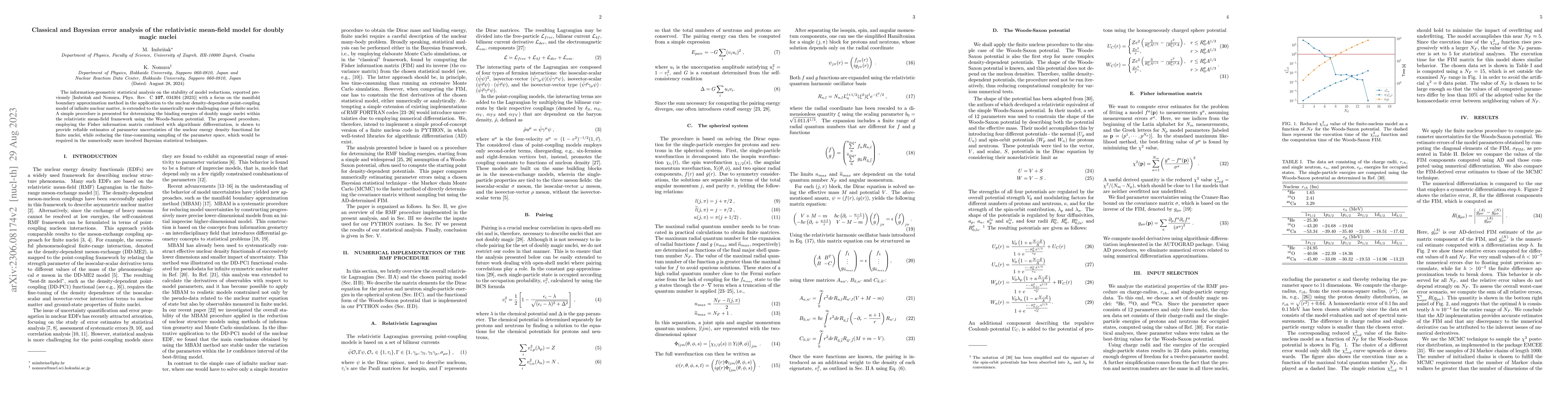 Thumbnail for Classical and Bayesian error analysis of the relativistic mean-field
  model for doubly magic nuclei