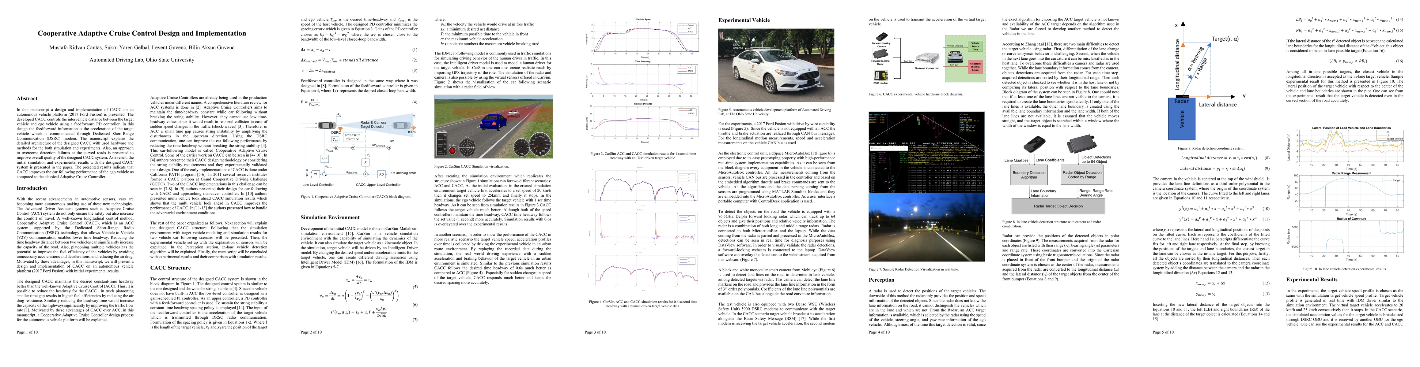 Thumbnail for Cooperative Adaptive Cruise Control Design and Implementation