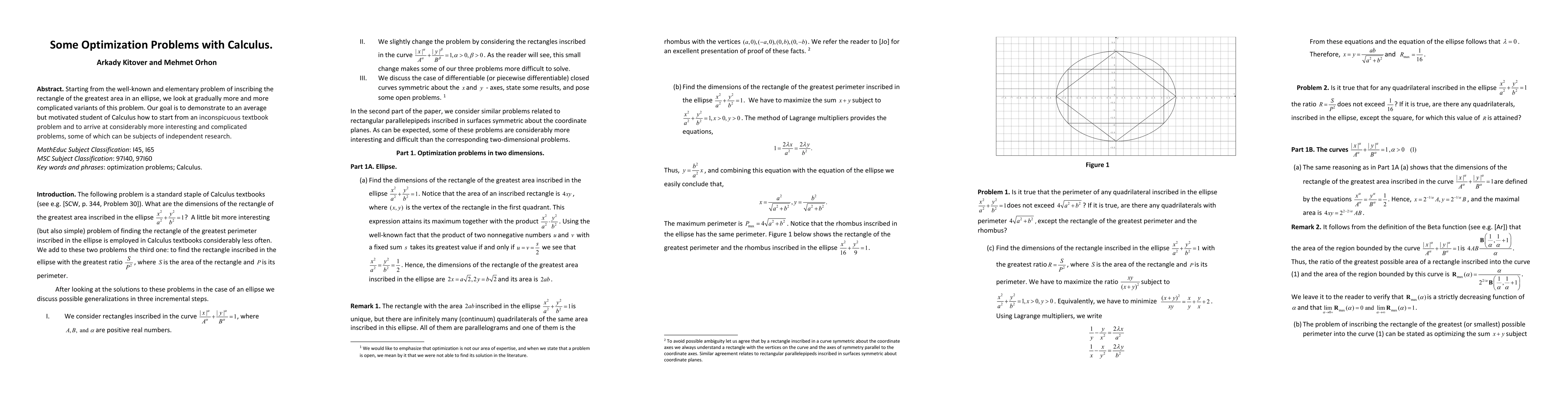 Thumbnail for Some optimization problems with calculus