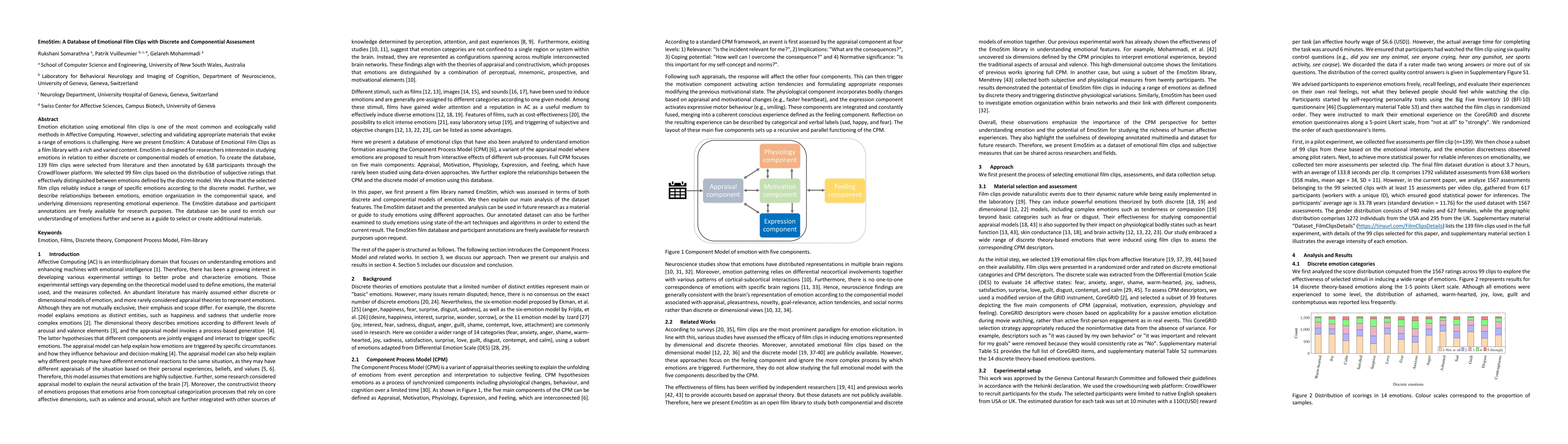 Thumbnail for EmoStim: A Database of Emotional Film Clips with Discrete and
  Componential Assessment