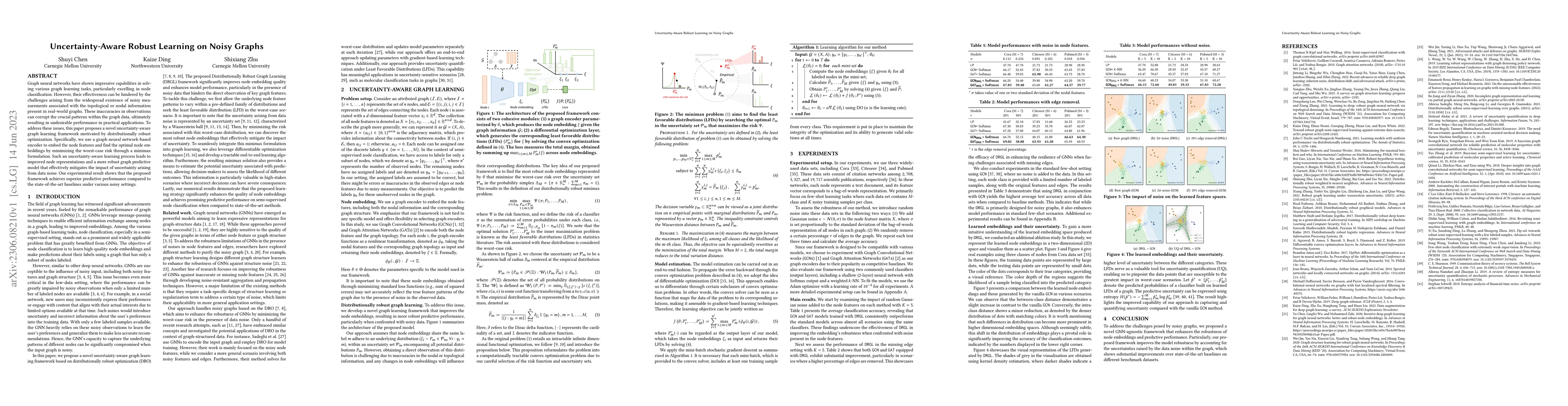 Thumbnail for Uncertainty-Aware Robust Learning on Noisy Graphs