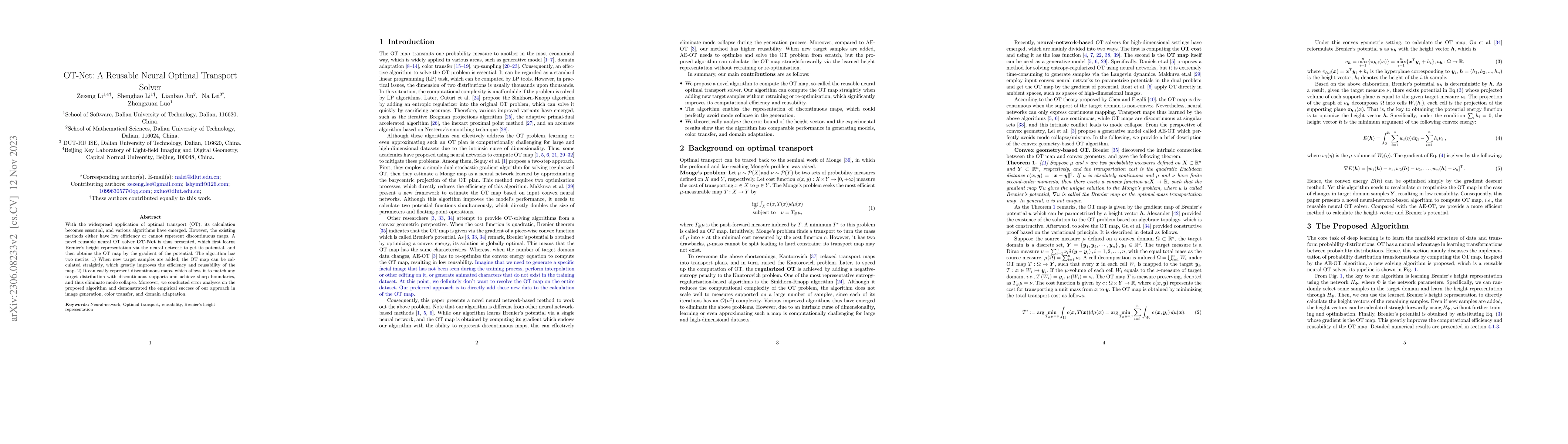 Thumbnail for OT-Net: A Reusable Neural Optimal Transport Solver