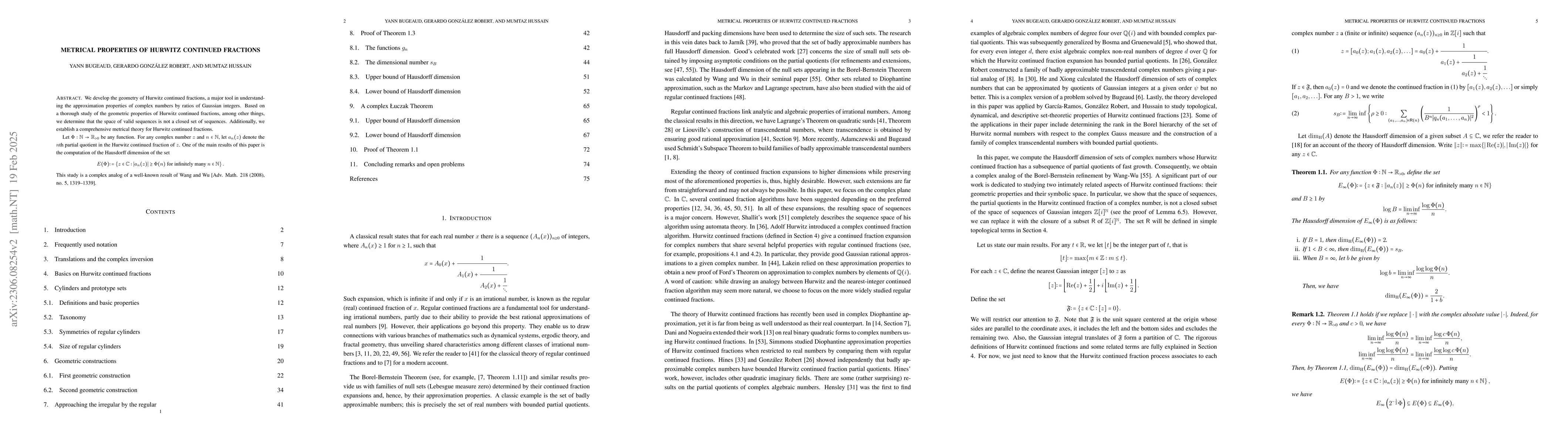 Thumbnail for Metrical properties of Hurwitz Continued Fractions