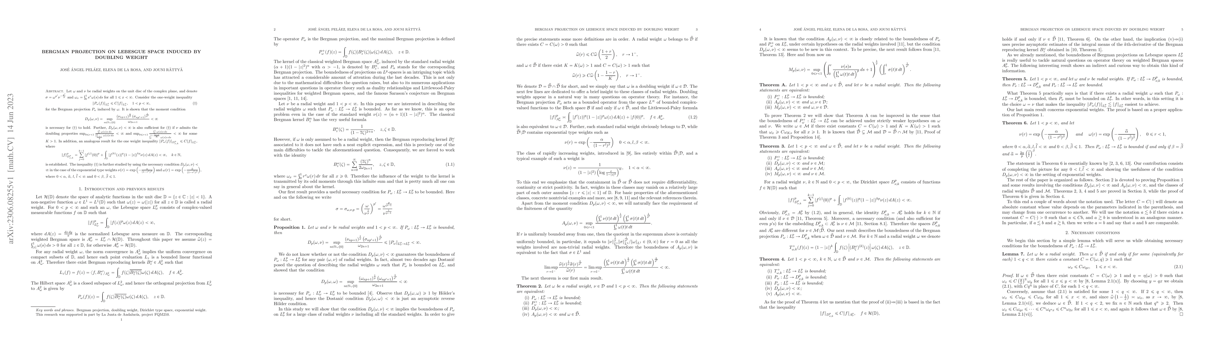 Thumbnail for Bergman projection on Lebesgue space induced by doubling weight