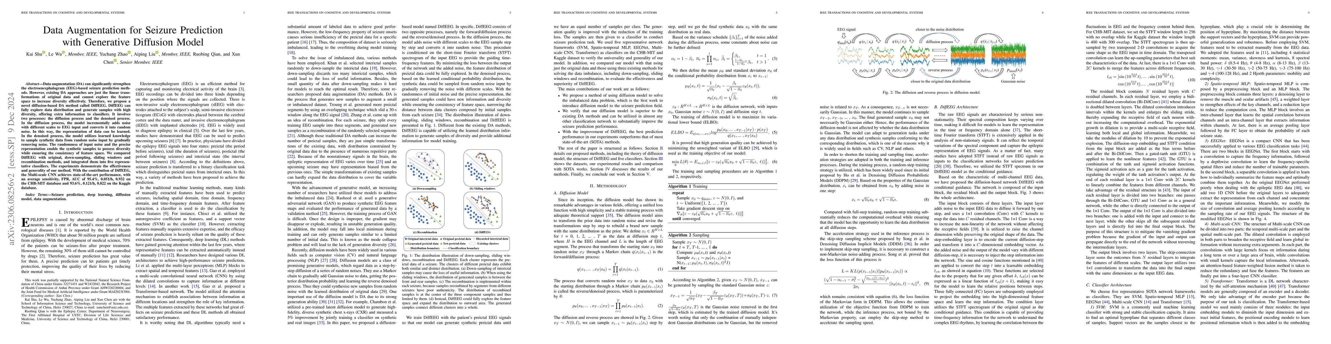 Thumbnail for Data Augmentation for Seizure Prediction with Generative Diffusion Model