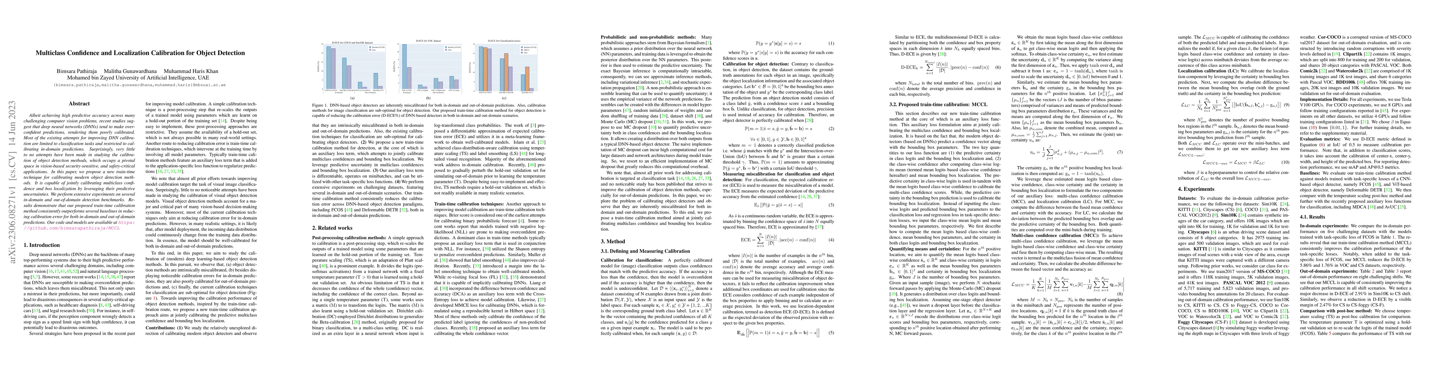 Thumbnail for Multiclass Confidence and Localization Calibration for Object Detection