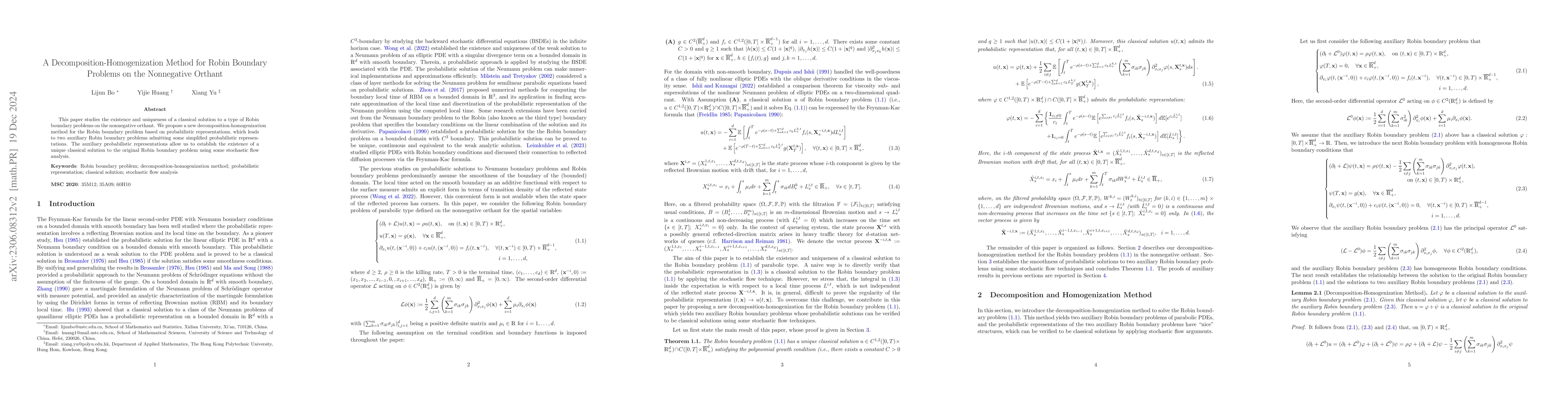 Thumbnail for A decomposition-homogenization method for Robin boundary problems on the
  nonnegative orthant