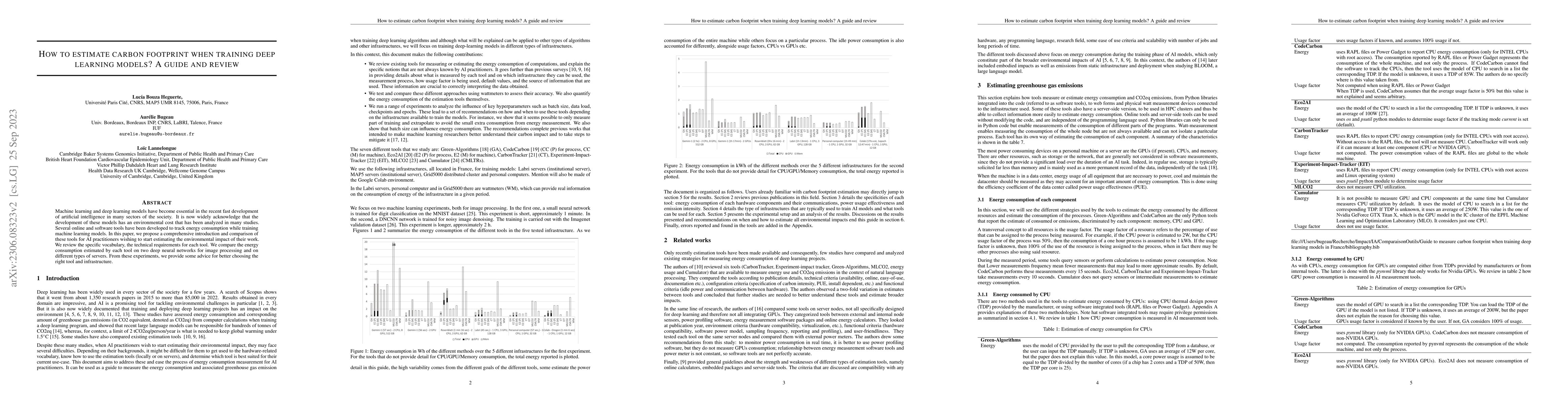 Thumbnail for How to estimate carbon footprint when training deep learning models? A
  guide and review