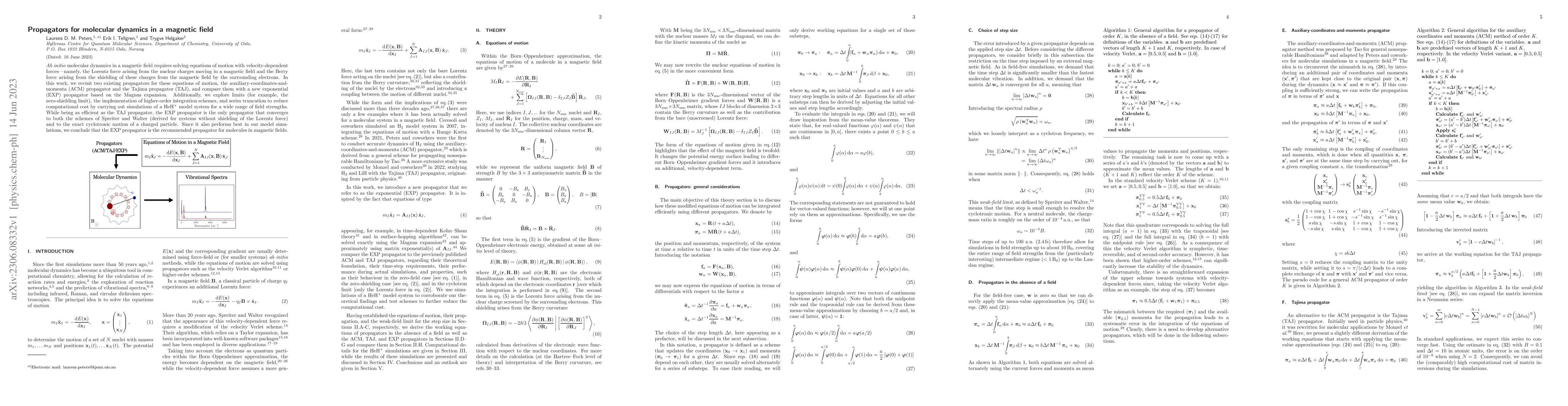 Thumbnail for Propagators for molecular dynamics in a magnetic field