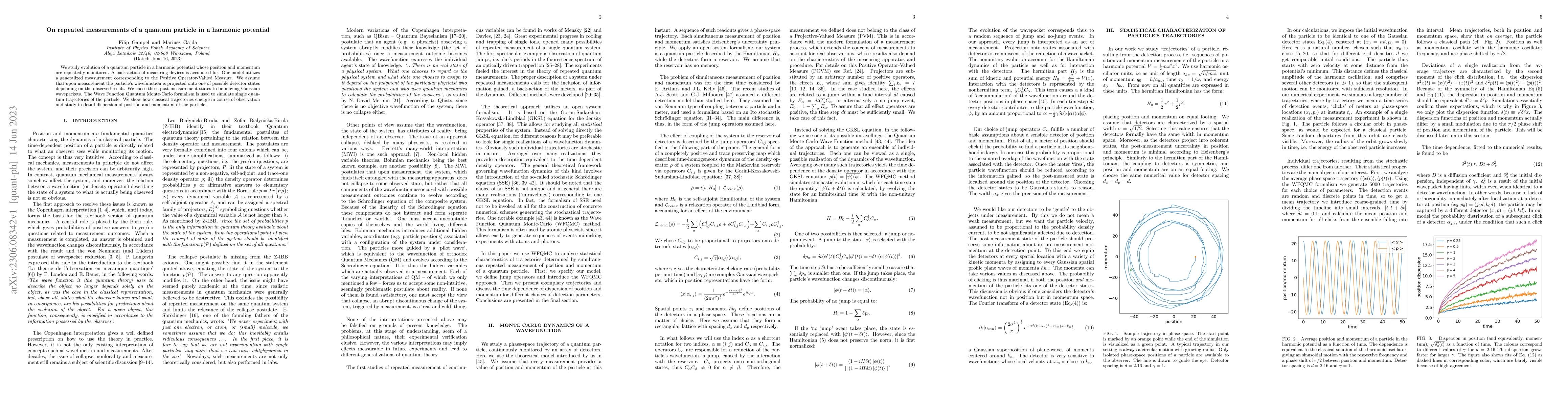 Thumbnail for On Repeated Measurements of a Quantum Particle in a Harmonic Potential