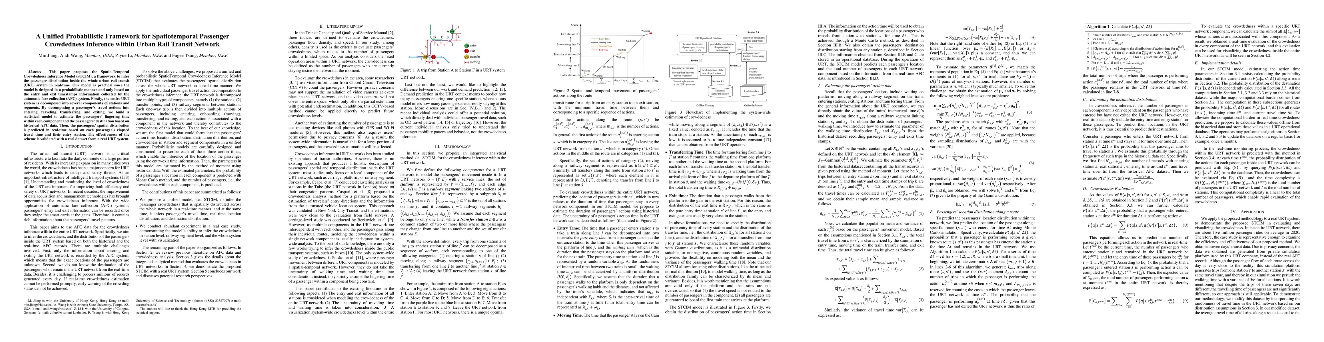 Thumbnail for A Unified Probabilistic Framework for Spatiotemporal Passenger
  Crowdedness Inference within Urban Rail Transit Network