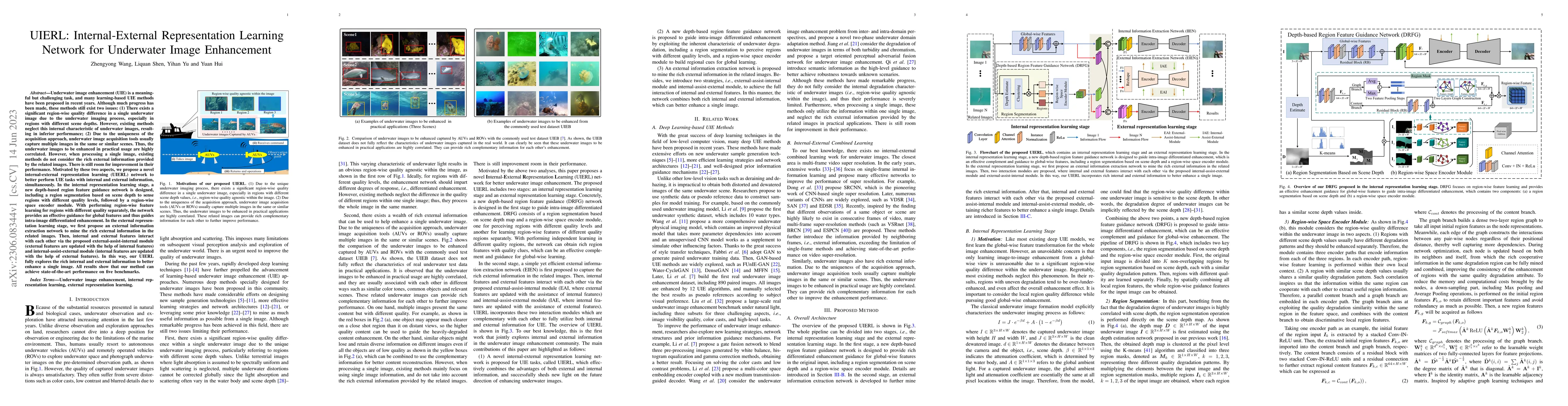 Thumbnail for UIERL: Internal-External Representation Learning Network for Underwater
  Image Enhancement