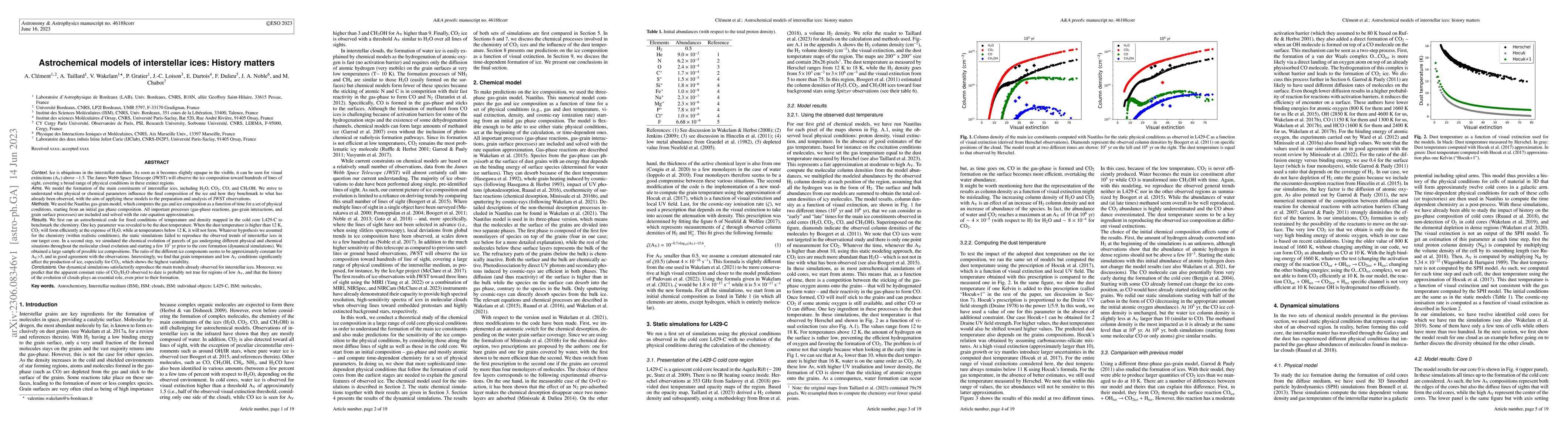 Thumbnail for Astrochemical models of interstellar ices: History matters