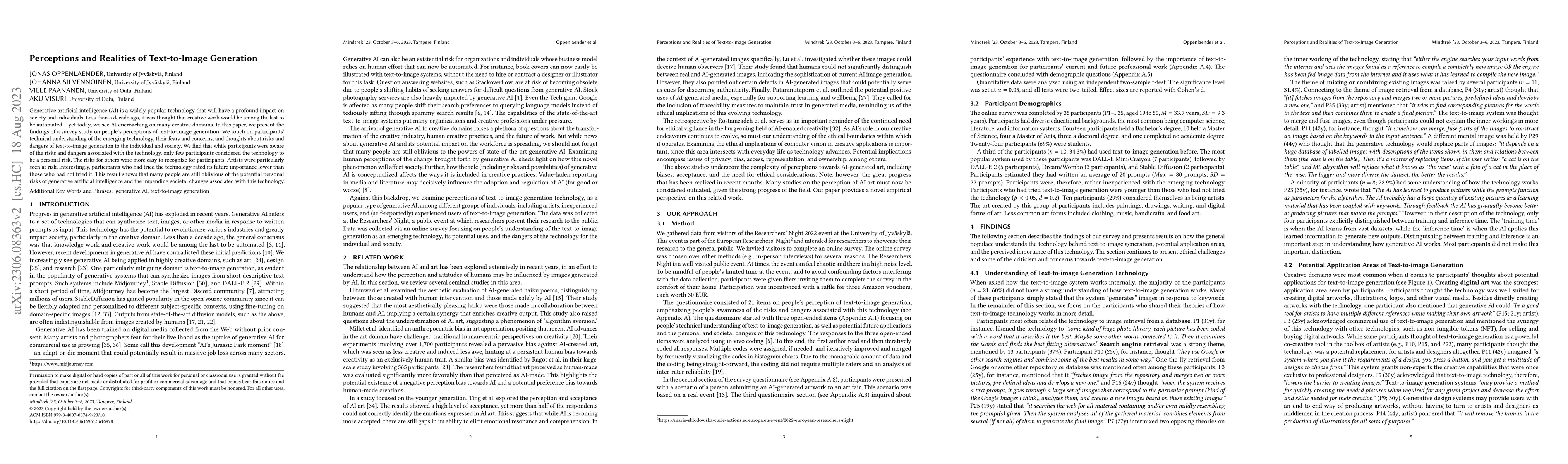 Thumbnail for Perceptions and Realities of Text-to-Image Generation