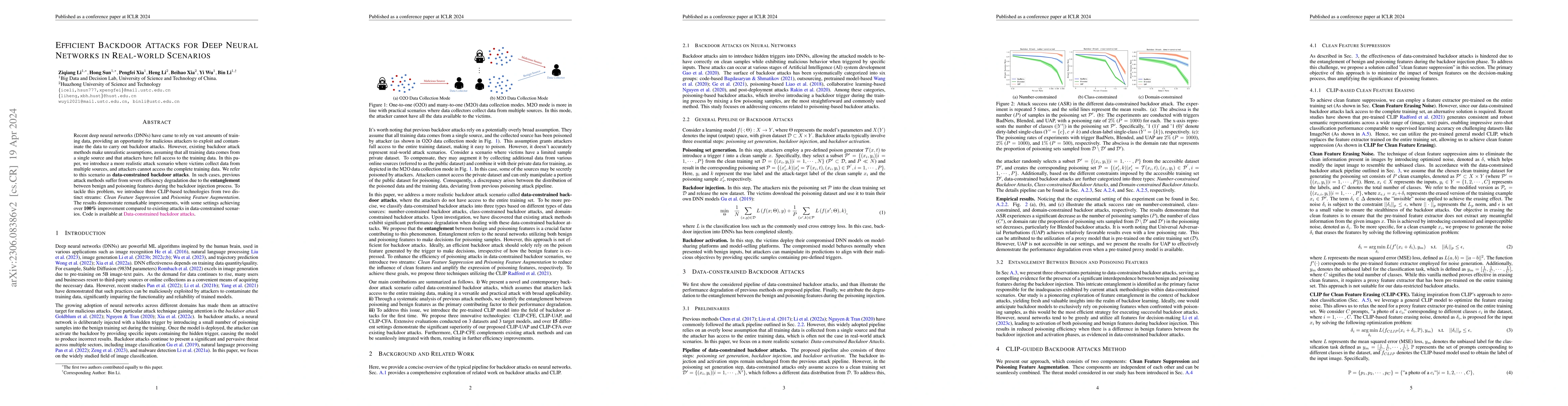 Thumbnail for Efficient Backdoor Attacks for Deep Neural Networks in Real-world
  Scenarios