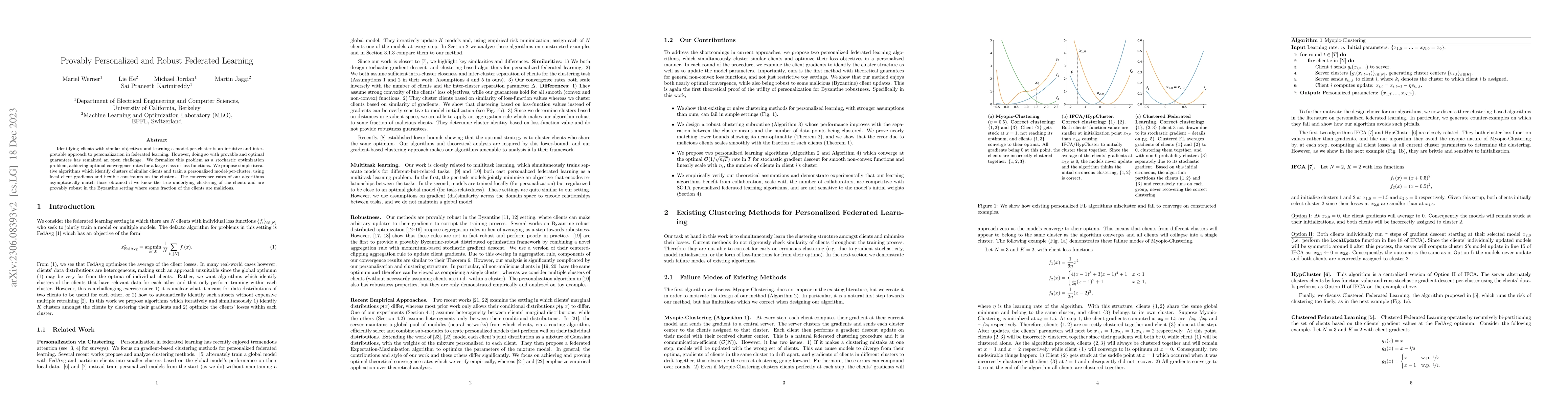 Thumbnail for Provably Personalized and Robust Federated Learning