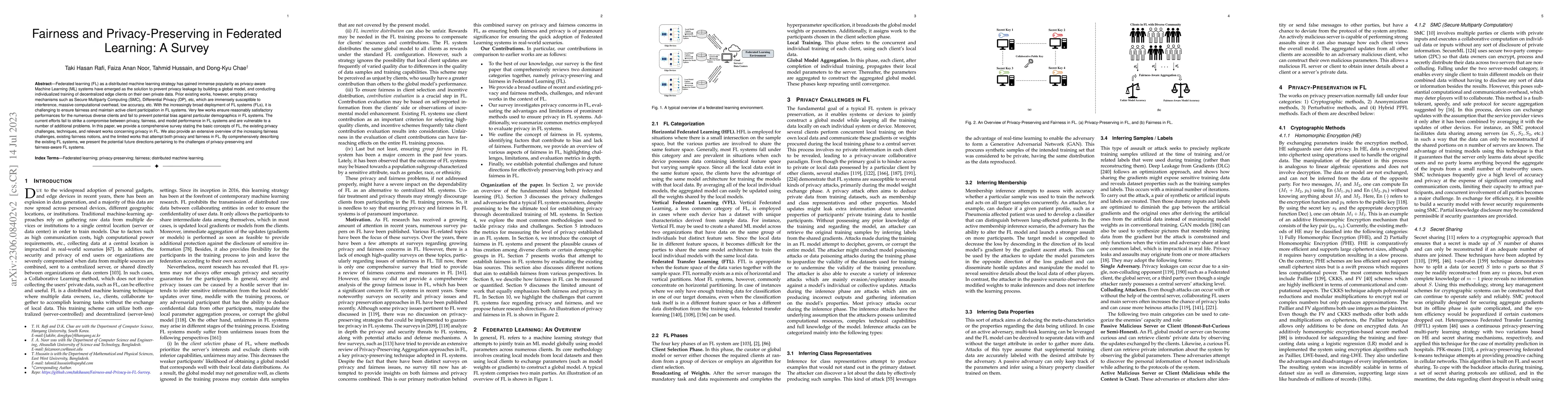 Thumbnail for Fairness and Privacy-Preserving in Federated Learning: A Survey