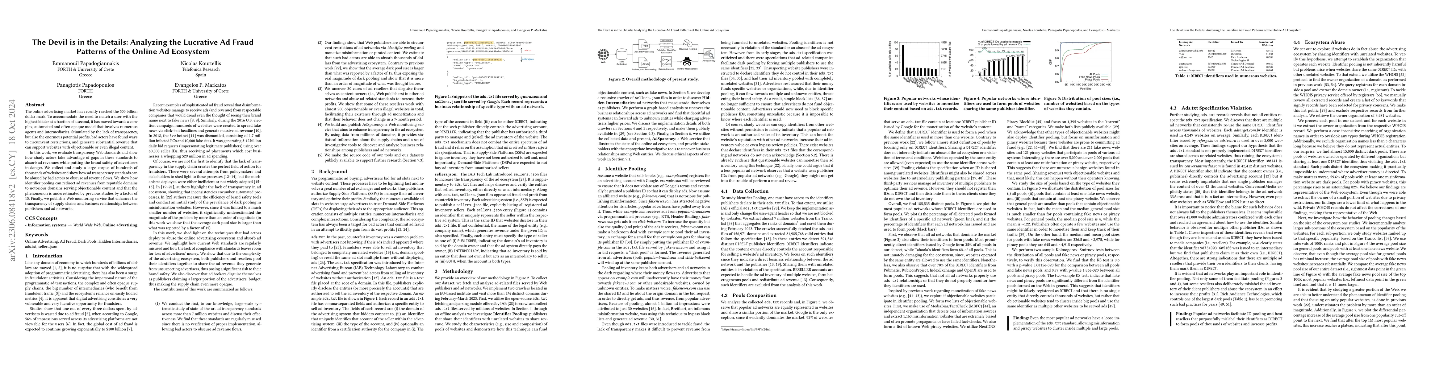 Thumbnail for The Devil is in the Details: Analyzing the Lucrative Ad Fraud Patterns
  of the Online Ad Ecosystem