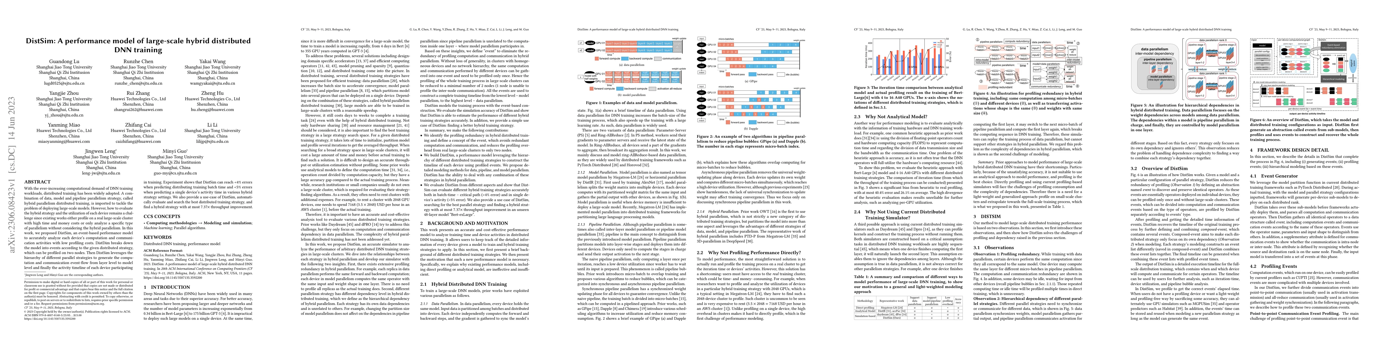 Thumbnail for DistSim: A performance model of large-scale hybrid distributed DNN
  training