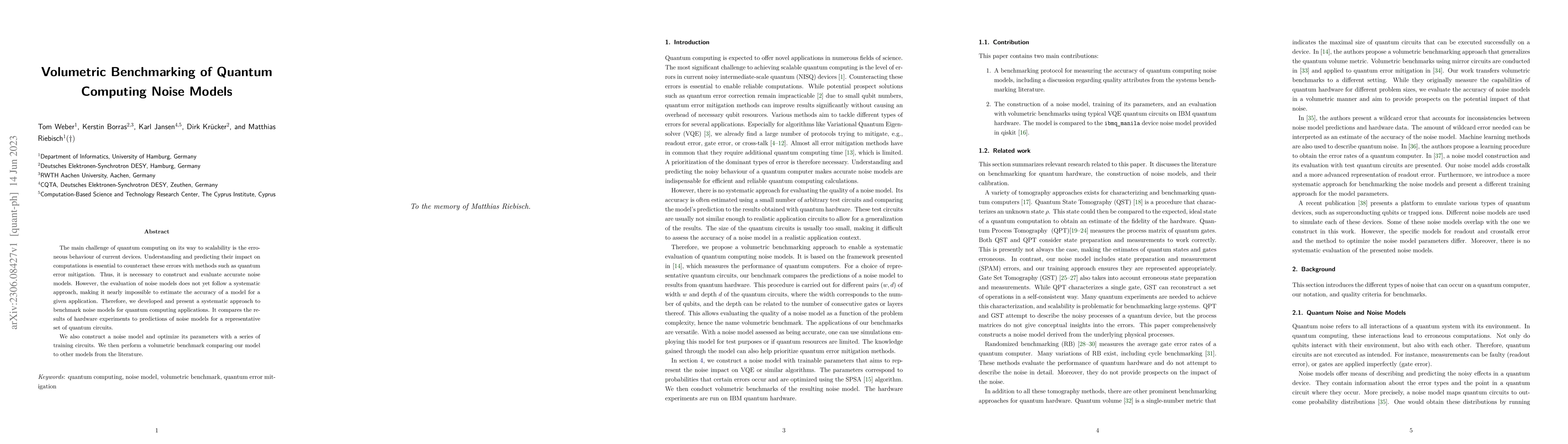 Thumbnail for Volumetric Benchmarking of Quantum Computing Noise Models
