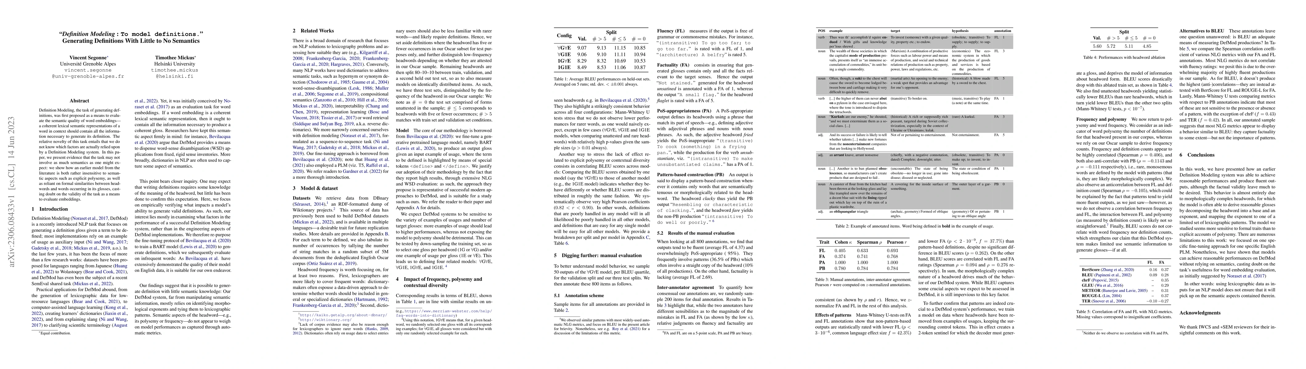 Thumbnail for "Definition Modeling: To model definitions." Generating Definitions With
  Little to No Semantics