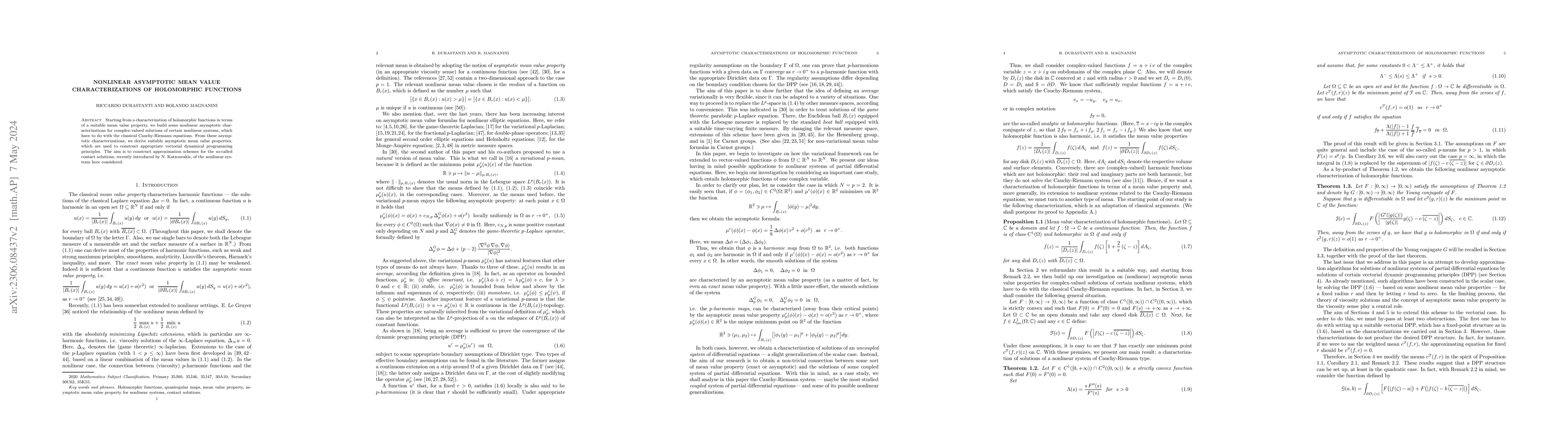 Thumbnail for Nonlinear asymptotic mean value characterizations of holomorphic
  functions