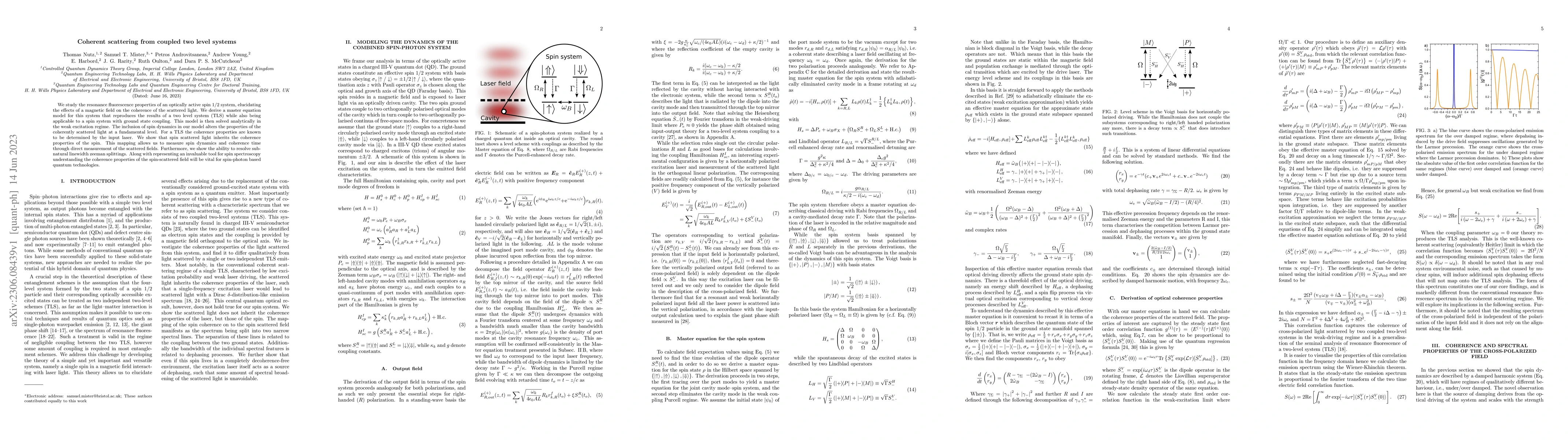 Thumbnail for Coherent scattering from coupled two level systems