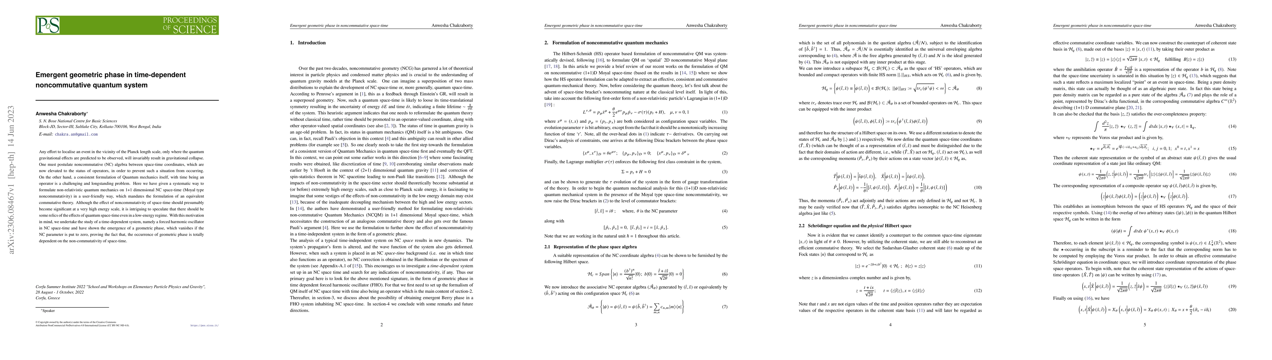 Thumbnail for Emergent geometric phase in time-dependent noncommutative quantum system