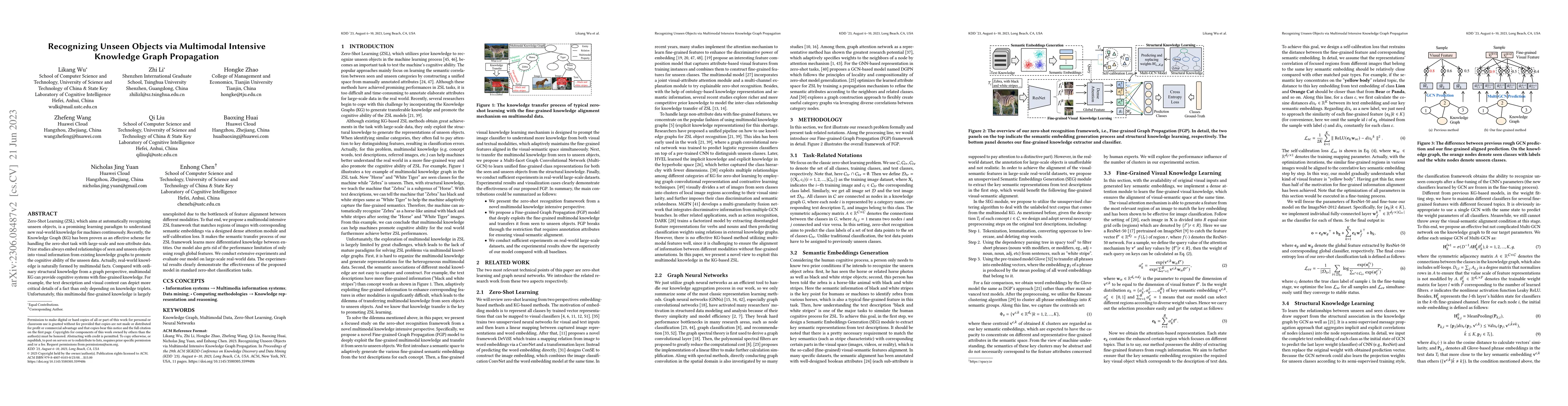 Thumbnail for Recognizing Unseen Objects via Multimodal Intensive Knowledge Graph
  Propagation