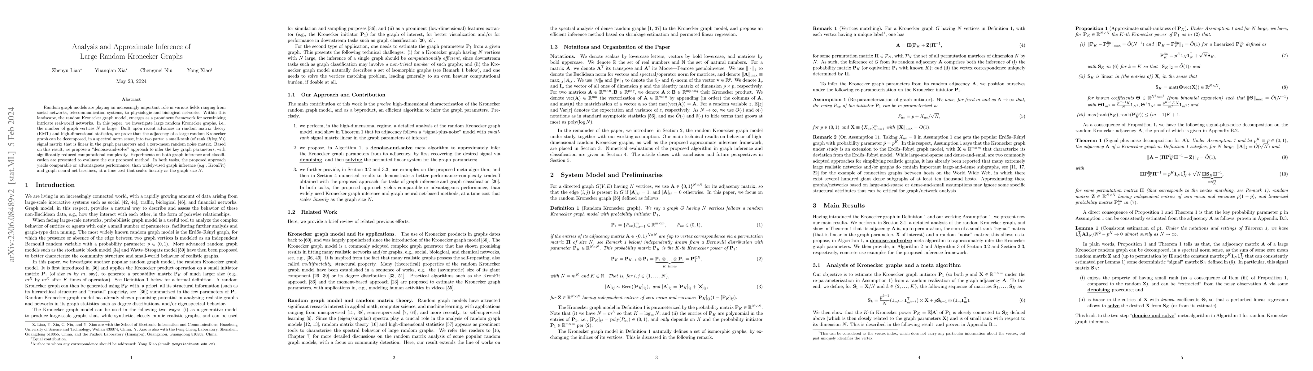 Thumbnail for Analysis and Approximate Inference of Large Random Kronecker Graphs