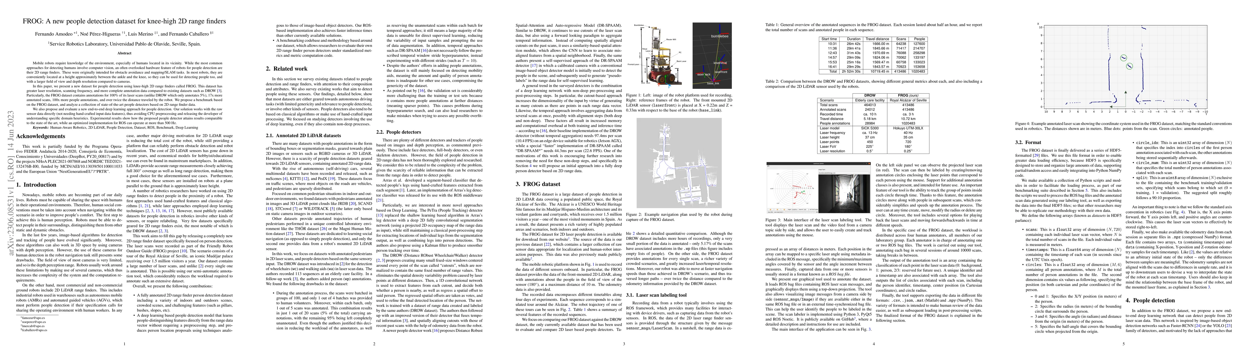 Thumbnail for FROG: A new people detection dataset for knee-high 2D range finders