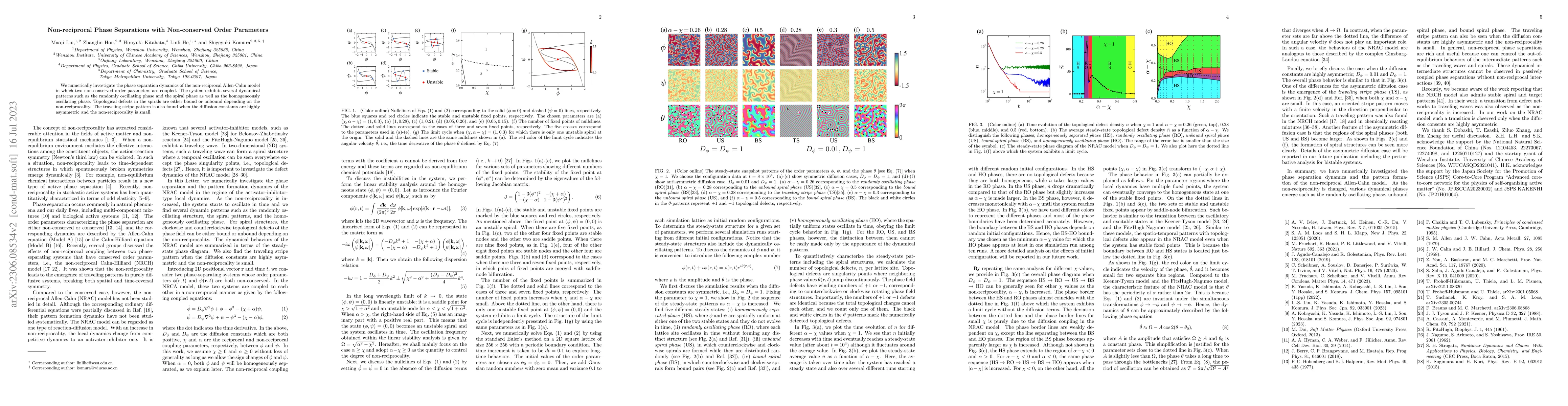 Thumbnail for Non-reciprocal Phase Separations with Non-conserved Order Parameters