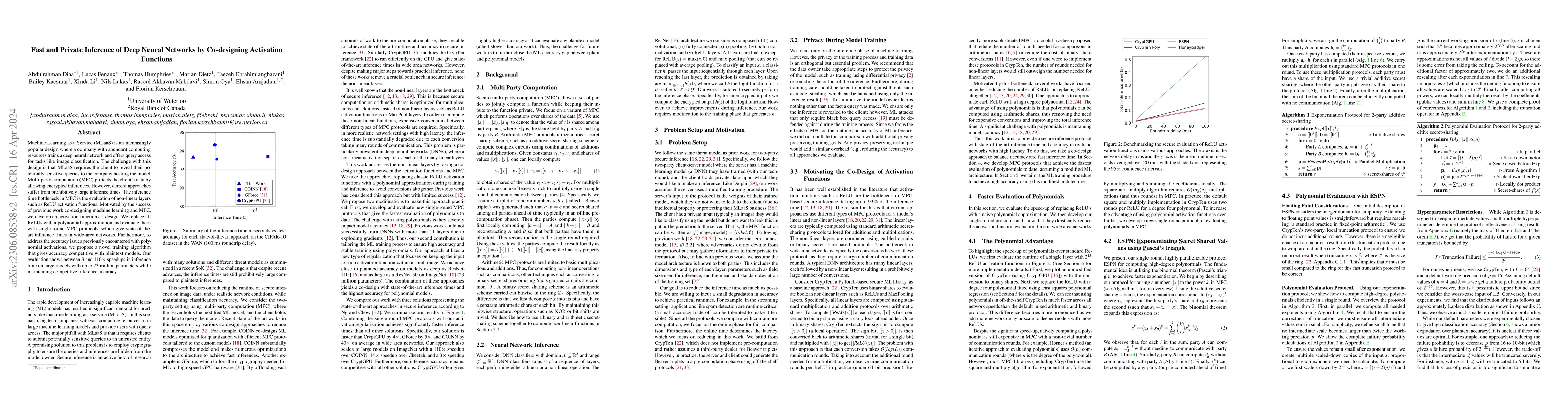 Thumbnail for Fast and Private Inference of Deep Neural Networks by Co-designing
  Activation Functions