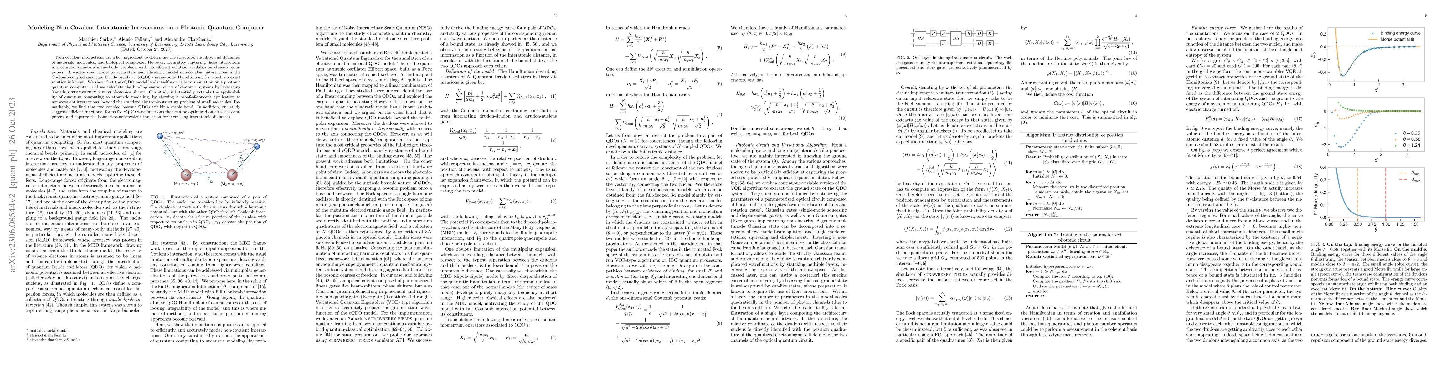 Thumbnail for Modeling Non-Covalent Interatomic Interactions on a Photonic Quantum
  Computer
